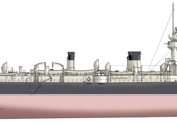 Корабль NMF Dupuy de Lome [Armoured Cruiser] (1895) - чертежи, габариты, рисунки